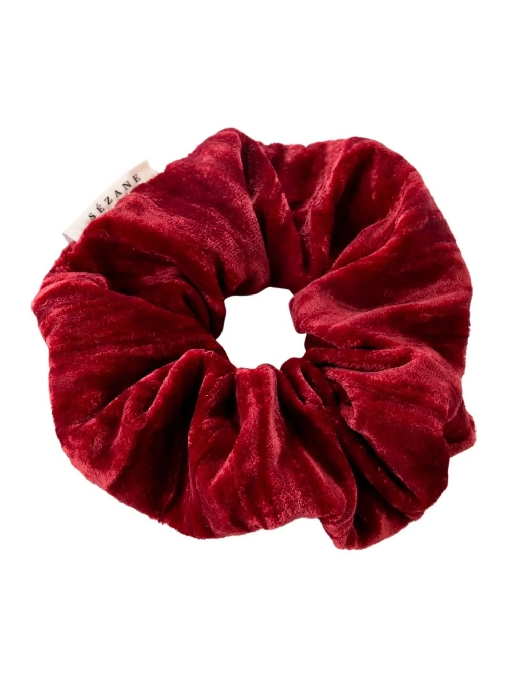 🇫🇷 NWOT Sézane Velvet Scrunchie in Red